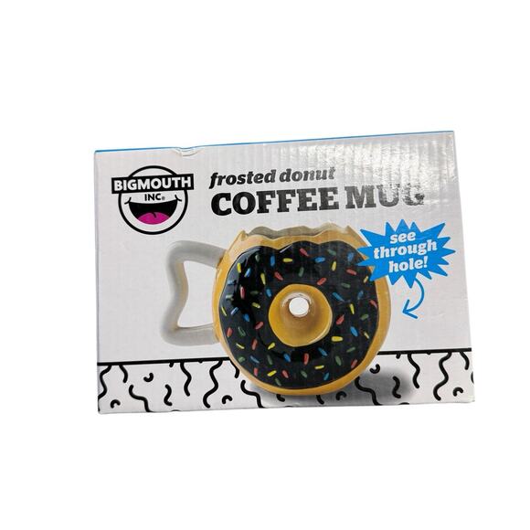 Bigmouth Inc Ceramic Frosted Donut Coffee Mug 16oz Cup New In Box - Picture 1 of 7
